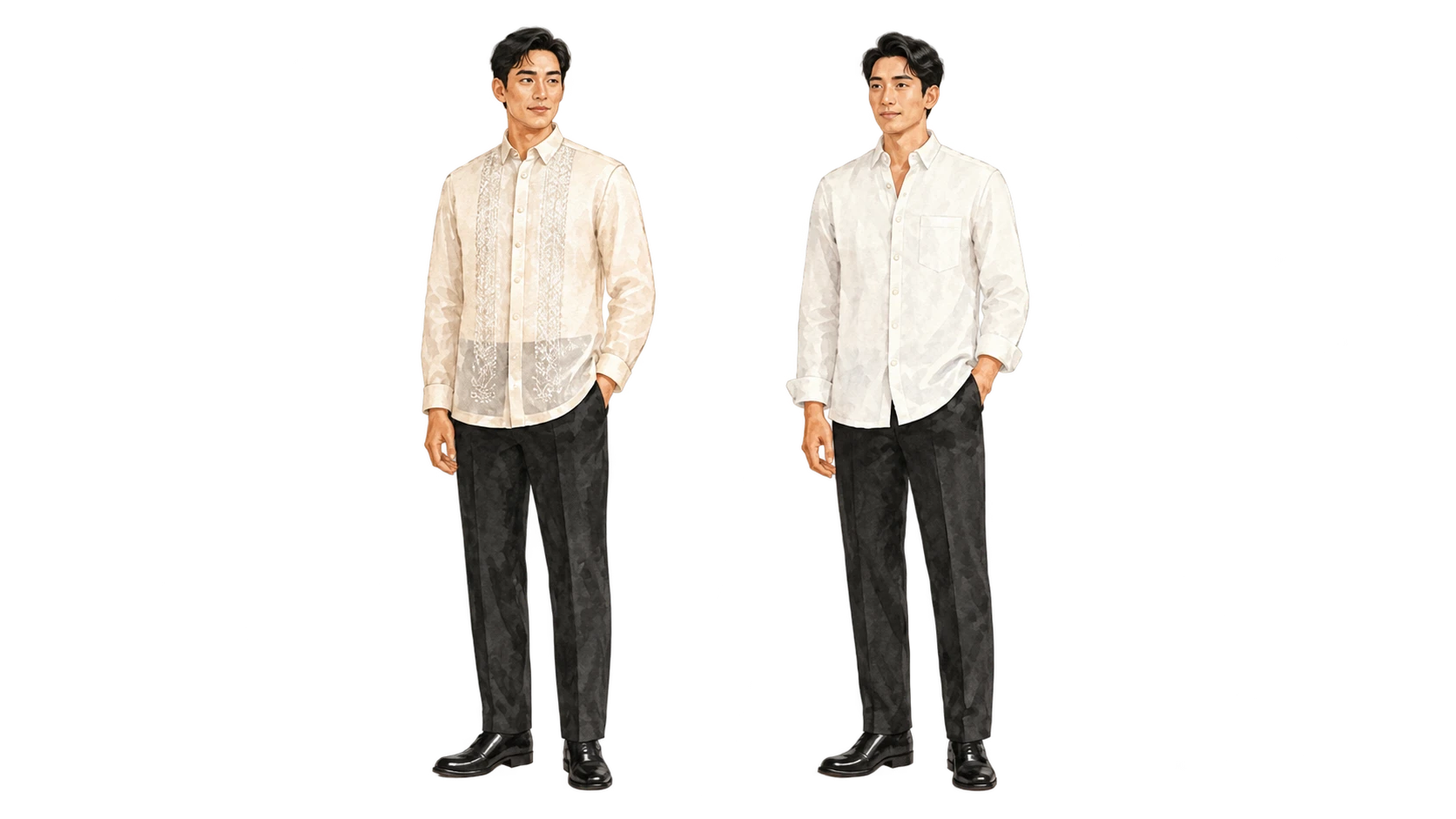 Gentlemen attire illustration