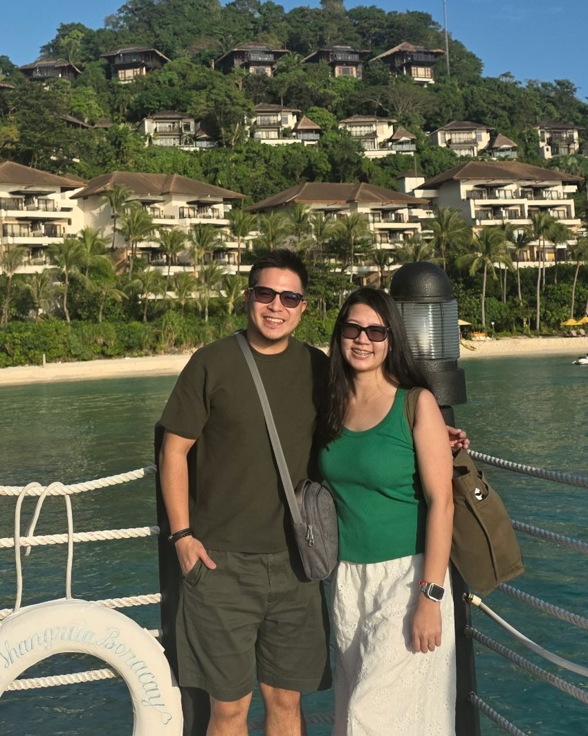 Justin and Nina on a Boracay jetty, years later