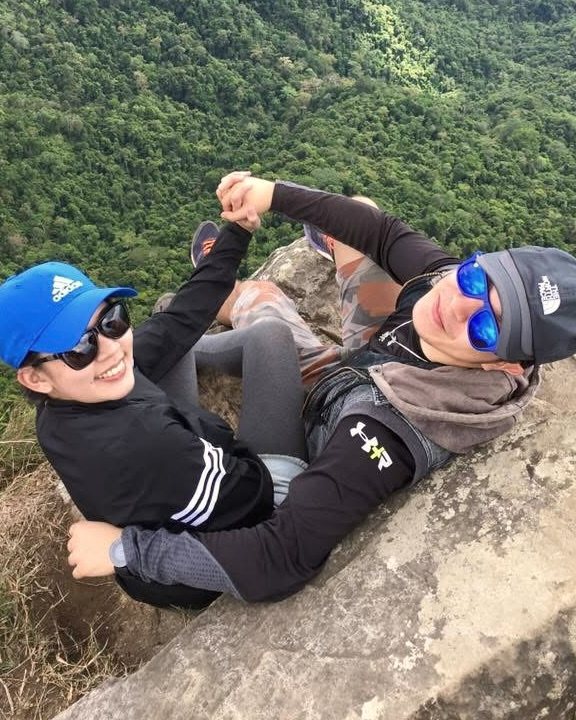 Justin and Nina on the rocks at Pico de Loro