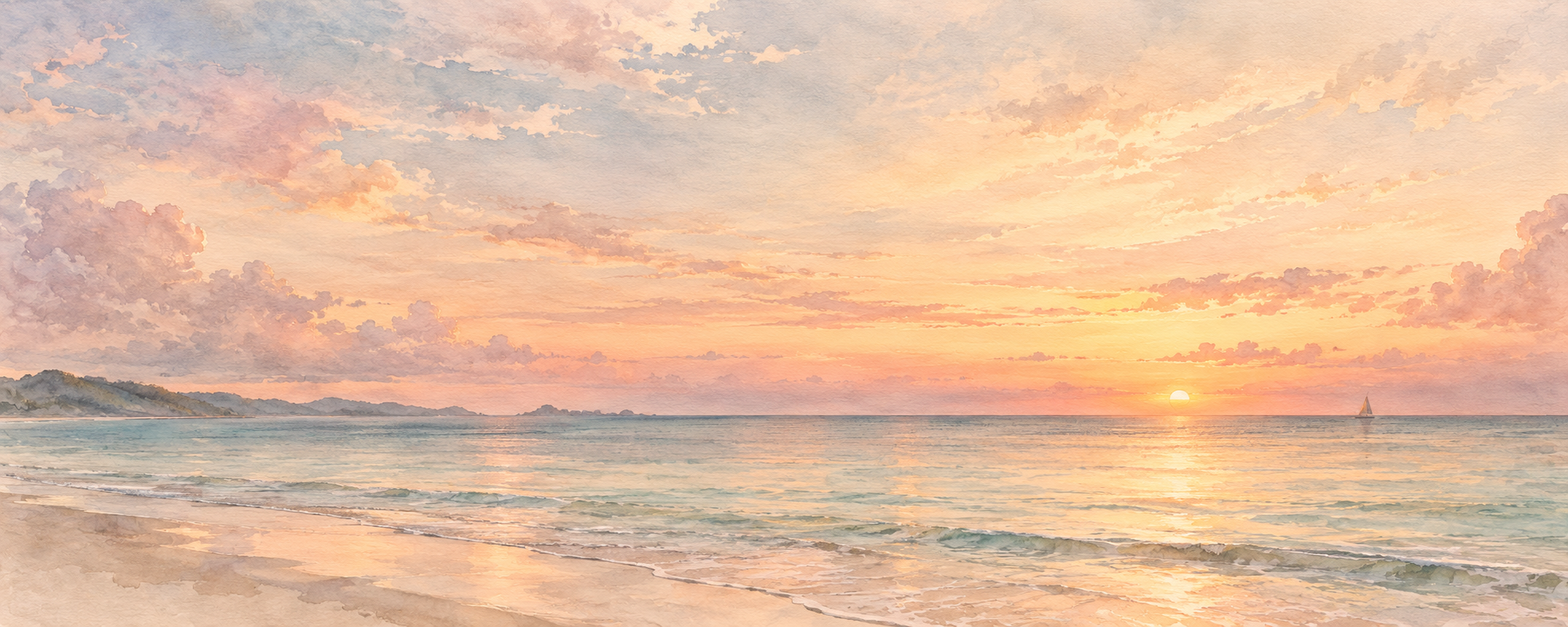 Boracay at the last light of golden hour